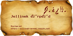Jellinek Árpád névjegykártya